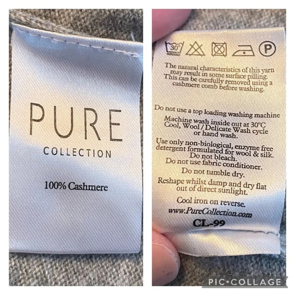 PURE Collection 100% cashmere dip dyed sweater size 18 - Picture 4 of 7